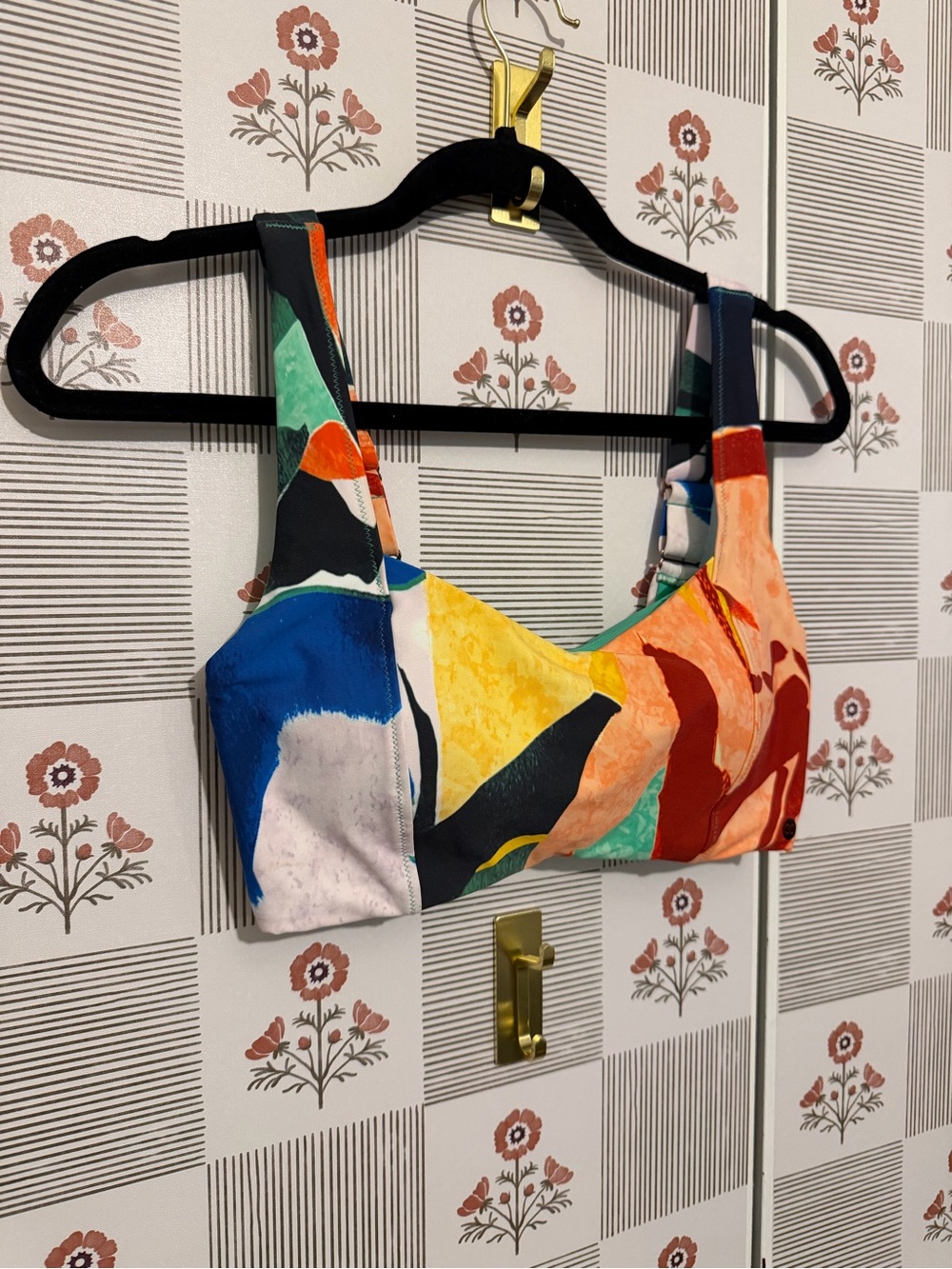 CALiA Multicolor Bikini Top with sewn in pads size small
